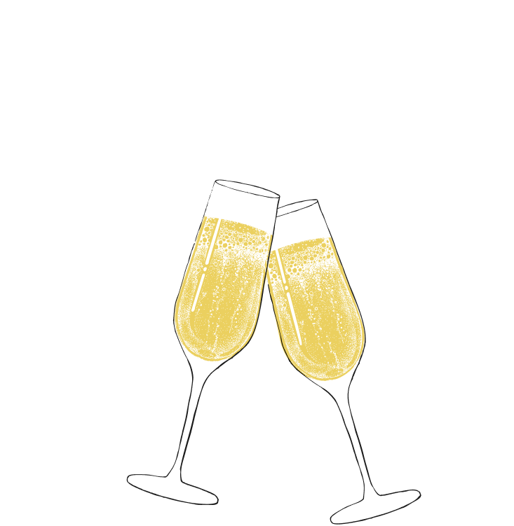 champagne glasses cheering